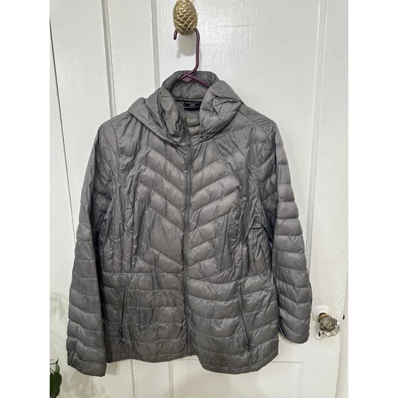 32Degrees Heat women’s size large gray puffer coat - Picture 2 of 9